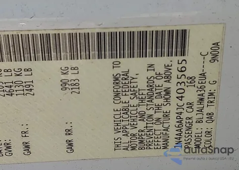 2018 Nissan Maxima 3.5 Platinum from USA, damaged, VIN 1N4AA6AP4JC403565